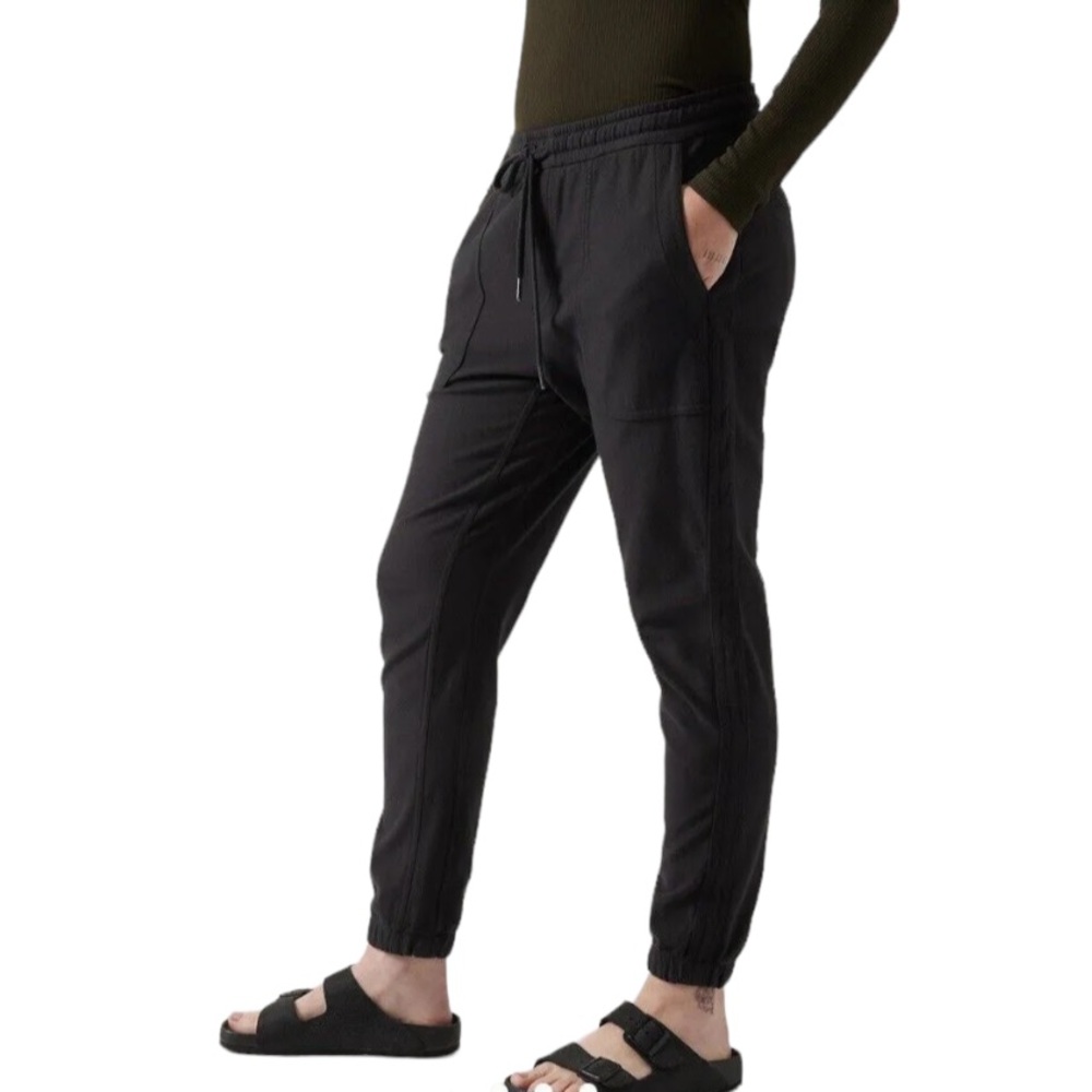 ATHLETA Farallon‎ Jogger Pant Travel Casual Charcoal Grey Black W-837 Sz 6